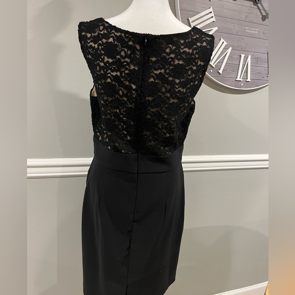 Women's Black Lace over nude color dress Macy's Brand Connected…NWOT - Picture 8 of 12